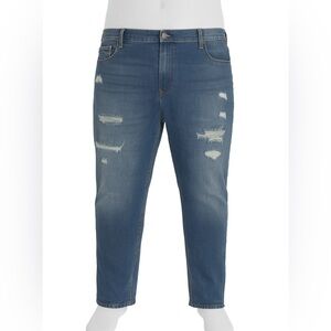 NWT Big & Tall Jeans Distressed Dark Wash Flex 360 Men’s‎ Size 52x29